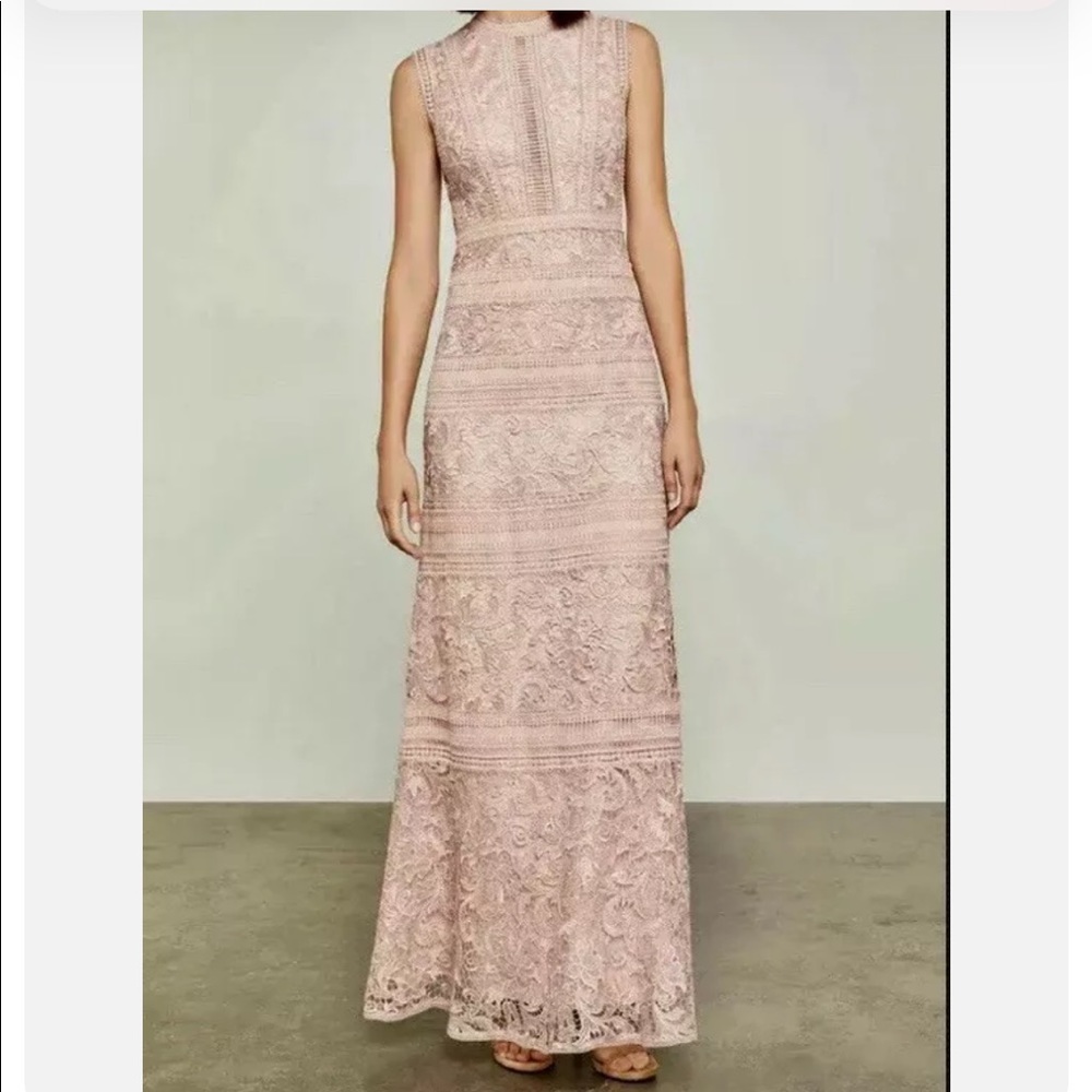 BCBGMaxAzria Pink Lace gown